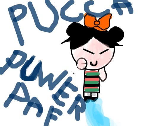 pucca imbracata ca fetitele power puf