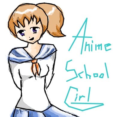 anime school girl
