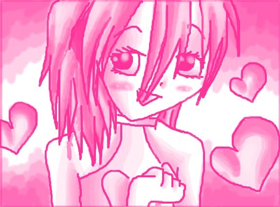Anime girl PINK :-X pls datzi mare k se vede mai clar
