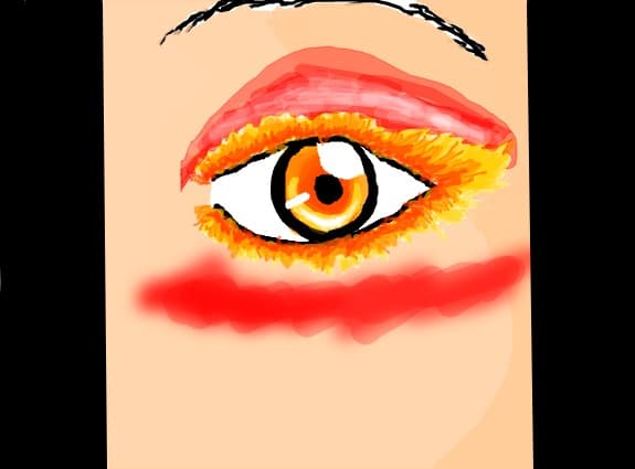 yellowred eye