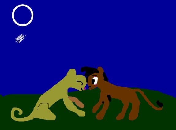 lion kiss
