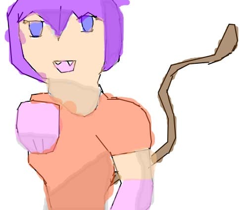 Anime Girl Cat