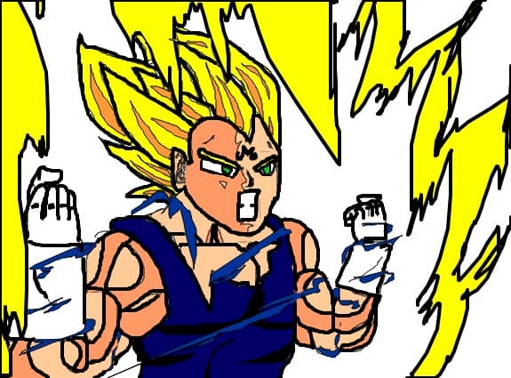 Majin Vegeta Powering Up