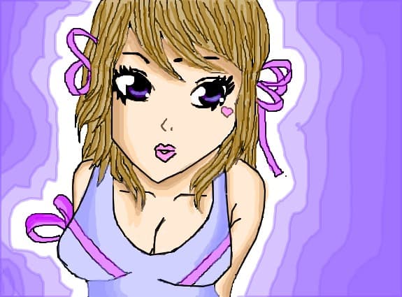 purple anime girl :X