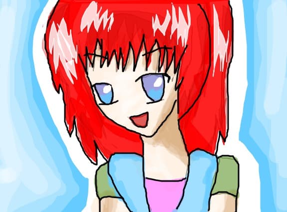 anime red girl