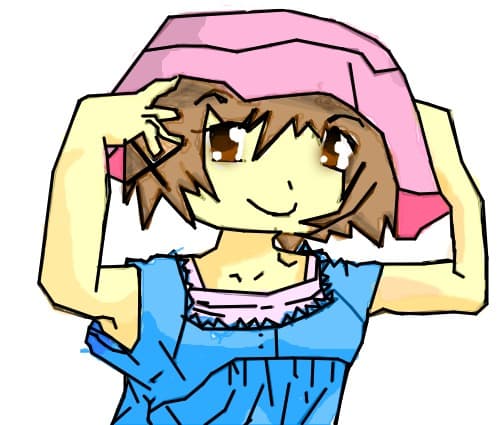 happy anime girl