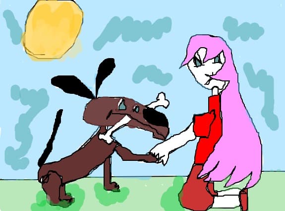 With my puppy