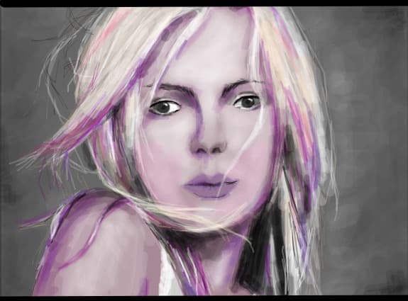 purple girl.