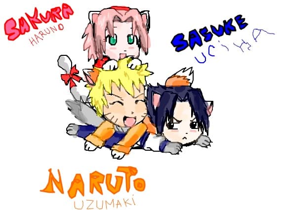 Desen 97869 modificat:sakura naruto si sasuke
