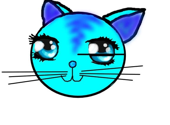 Desen 98847 modificat:blue cat