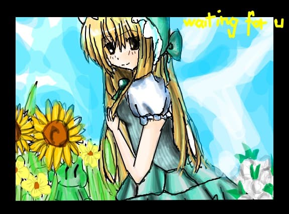 Waiting in the garden