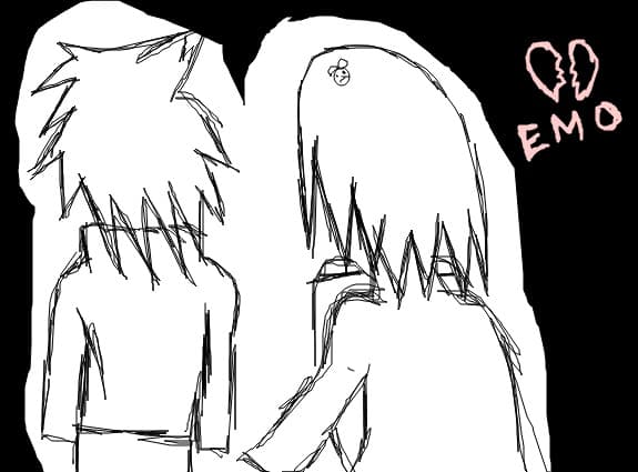 emo boy and emo girl (anime)
