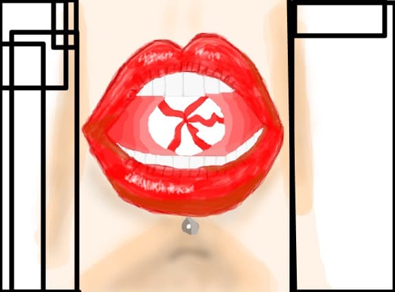 Lips and candy