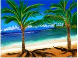 Palmieri pe plaja