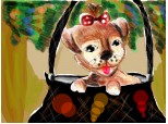 puppy in a bag:))