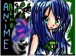 Anime girl green&amp;amp;blue