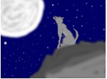 wolf...barking at the moon