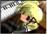 Anime piano girl