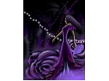 Lady in purple dress