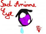 sad anime eye