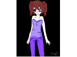 Anime girl purple