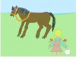 calul si fetita
