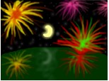 Artificii ,  luna si stele