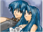Anime Couple on Blue [pentru concursul lui Cold Angel]