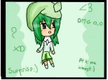 Anime green girl{Pt k am vazt in park o doamna kre tsinea gaina in lesa}:))