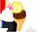 i m eating ice cream <3