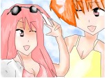 anime girls beach...