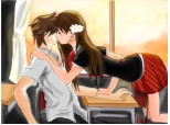 anime kiss in classroom