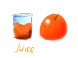 a iesit goaznic...portocala si suc.. juice and oranje