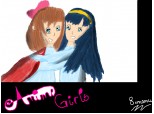 anime girls ,best friends