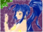 anime  blue girl
