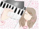 anime girl piano