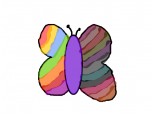 fluture multicolor