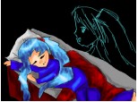 Miku Hatsune in bed.