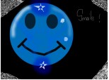 Blue and Black smiley face