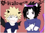 Naruto and Sasuke chibi Halloween