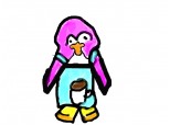 pinguinul care aduce cafea.