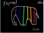 un elefant colorat