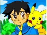 Ash and Pikachu in Unova