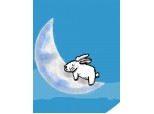 un iepuras care doarme pe luna:))
