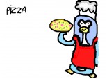pinguinul face pizza