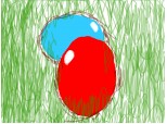 Oua de paste in iarba