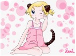 Anime cat pink