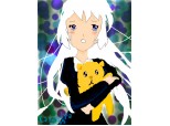 anime girl with white hair