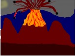 un vulcan care erupe