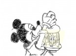 Mickey Mouse cu un felinar